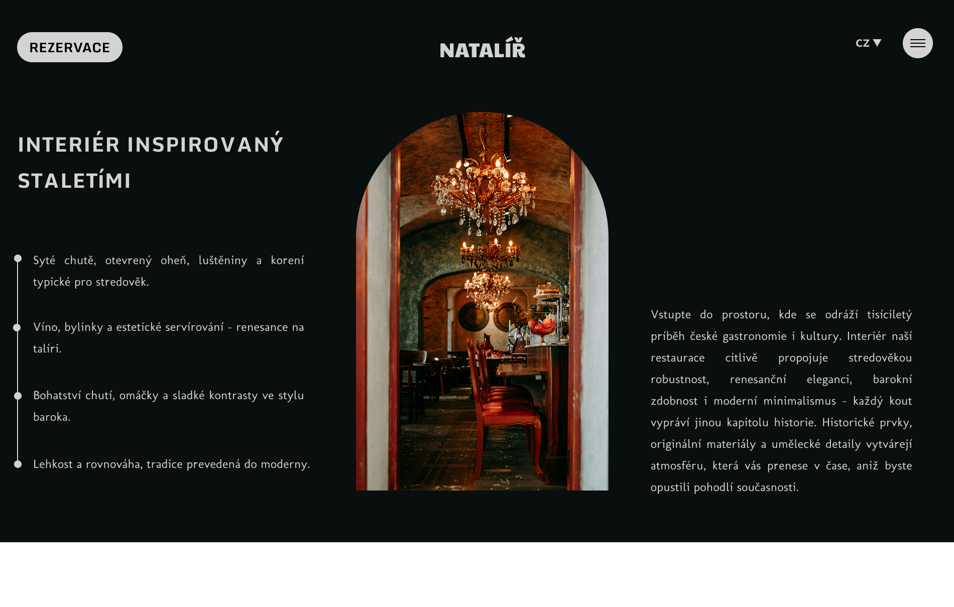 Information about the restaurant interior